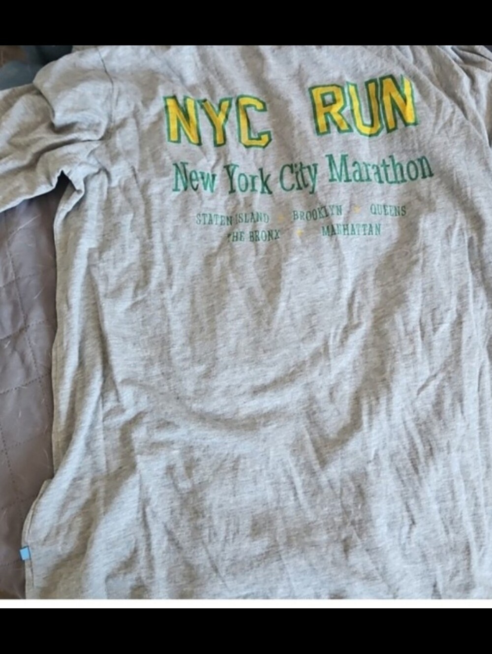 Jason Scott X NYC Marathon Speed Training Run Long Grey Sleeve Shirt